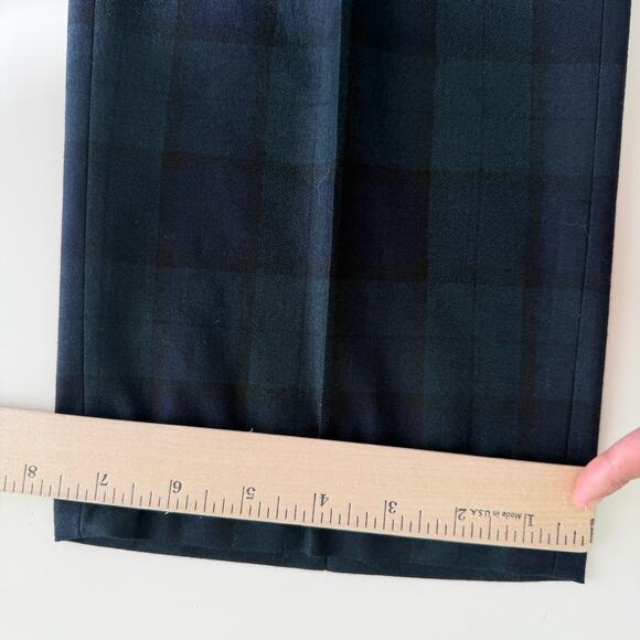 Ralph Lauren Pants Mens 32x30 Green Blue Tartan Plaid 100% Wool Blackwatch Chino - Picture 11 of 11